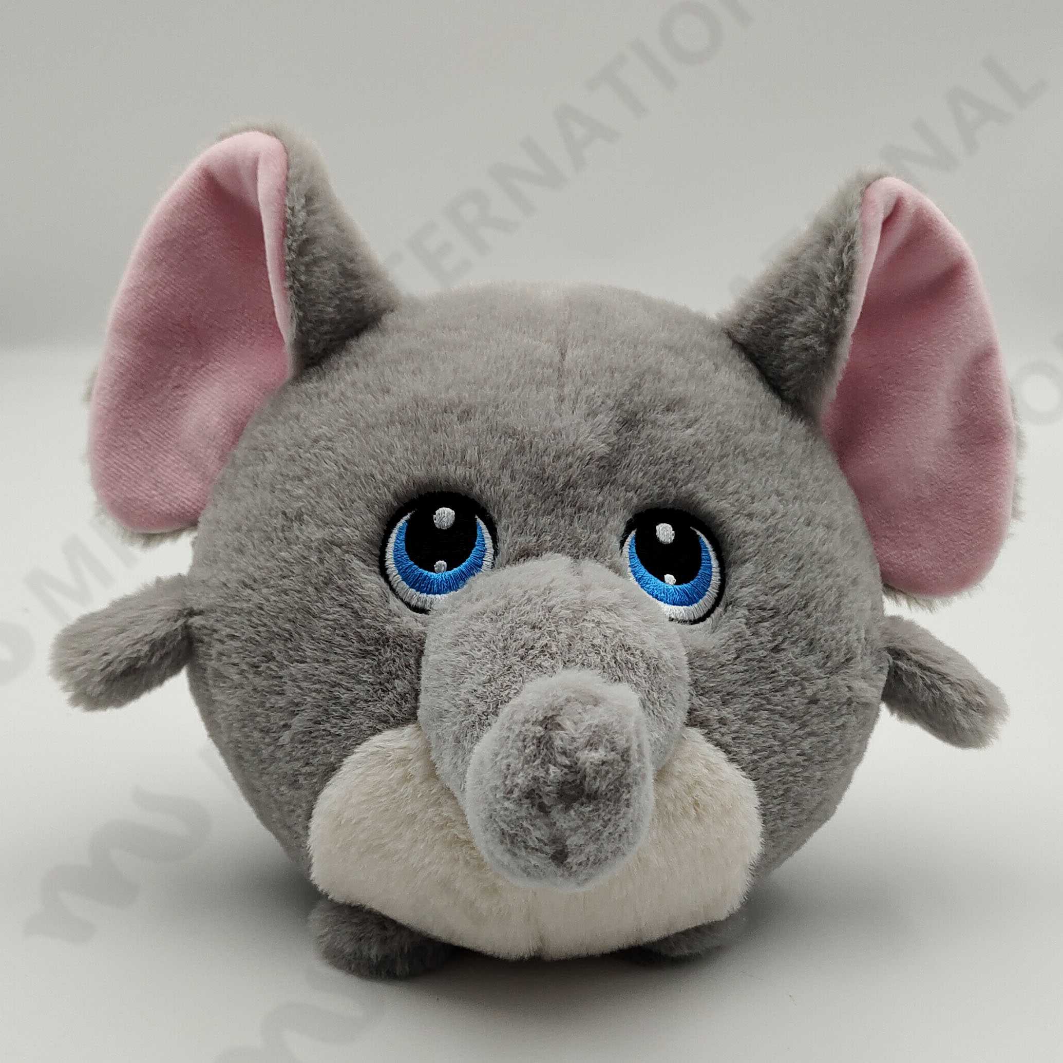 Custom fashion hot sale High quality soft stuffed plush toy cute round elephant