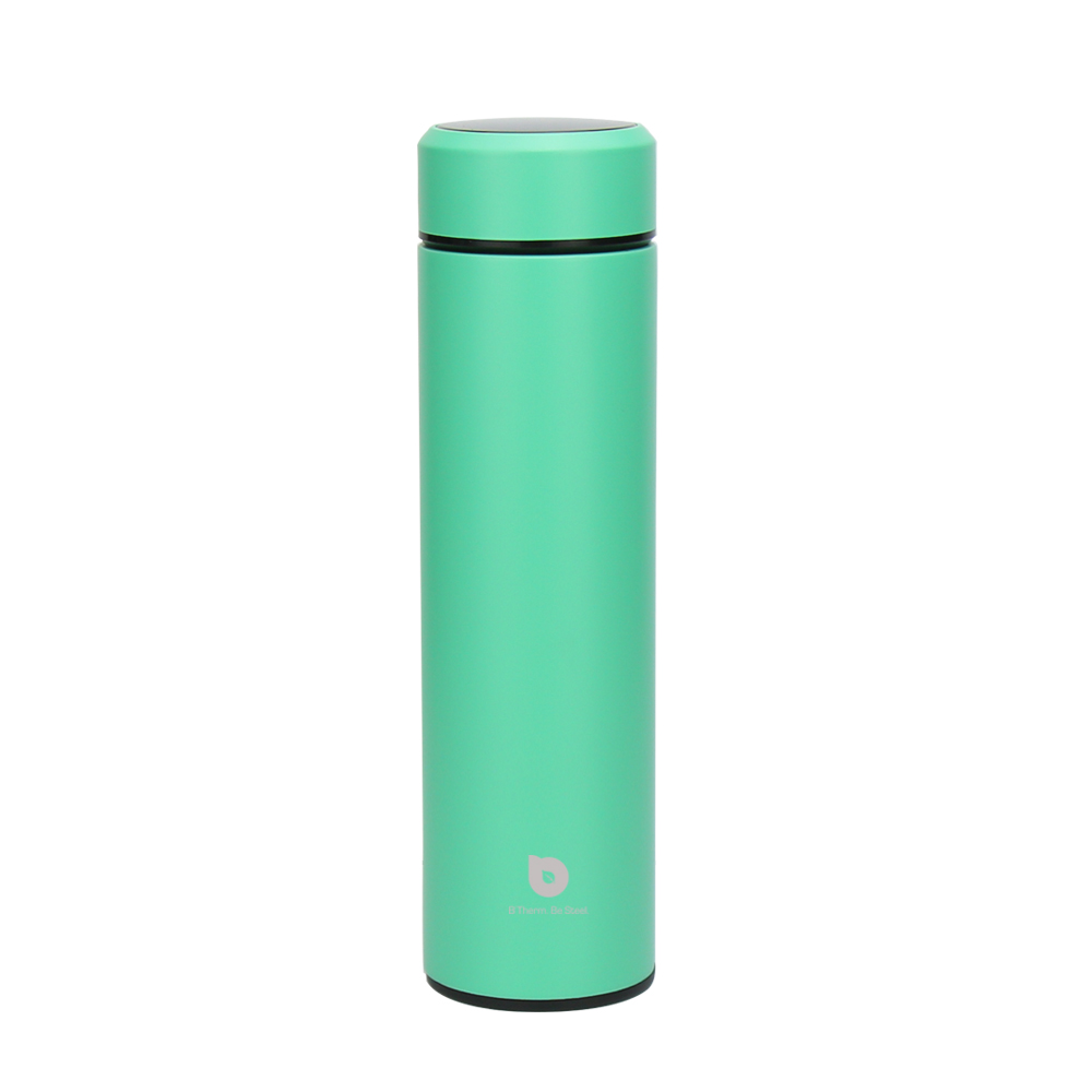 AAAAA Temperature Control Sensor Insulated Water Bottle Stainless Steel Vacuum Smart Water Bottle 450 ml 15 oz Green