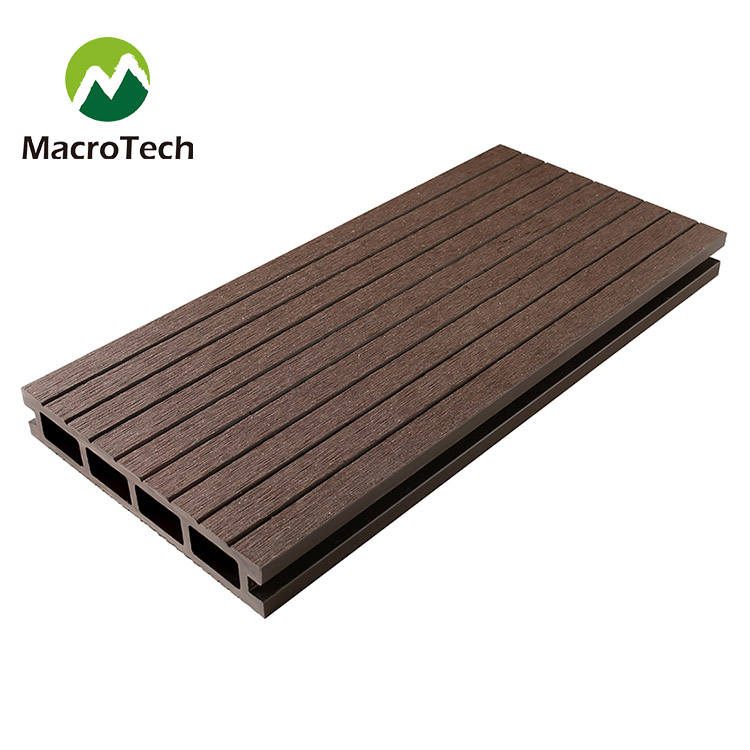 ECO wood natural wood 150x25mm square hole double groove wood plastic composite floor