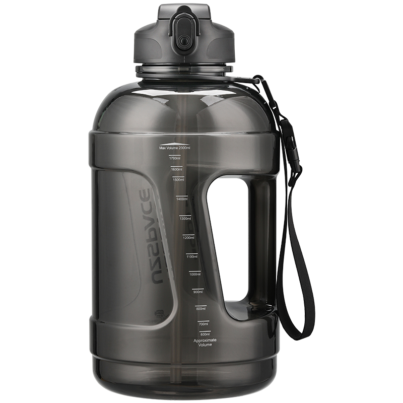 Customized 2 Gallon 2.3L Gym Bpa Free Clear Plastic Trtian Sport Water Bottle