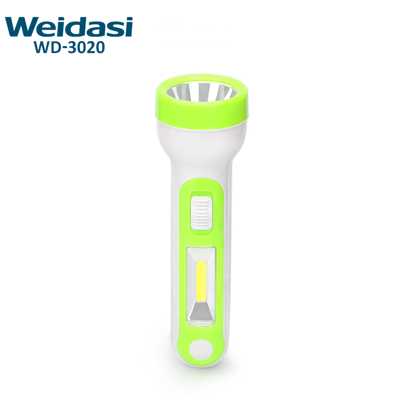 rechargeable lithium battery hand led flashlight light cob torch