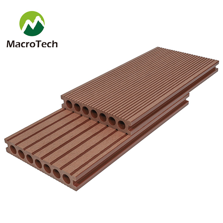 150x25mm wear-resistant durable round hole wood-plastic composite floor