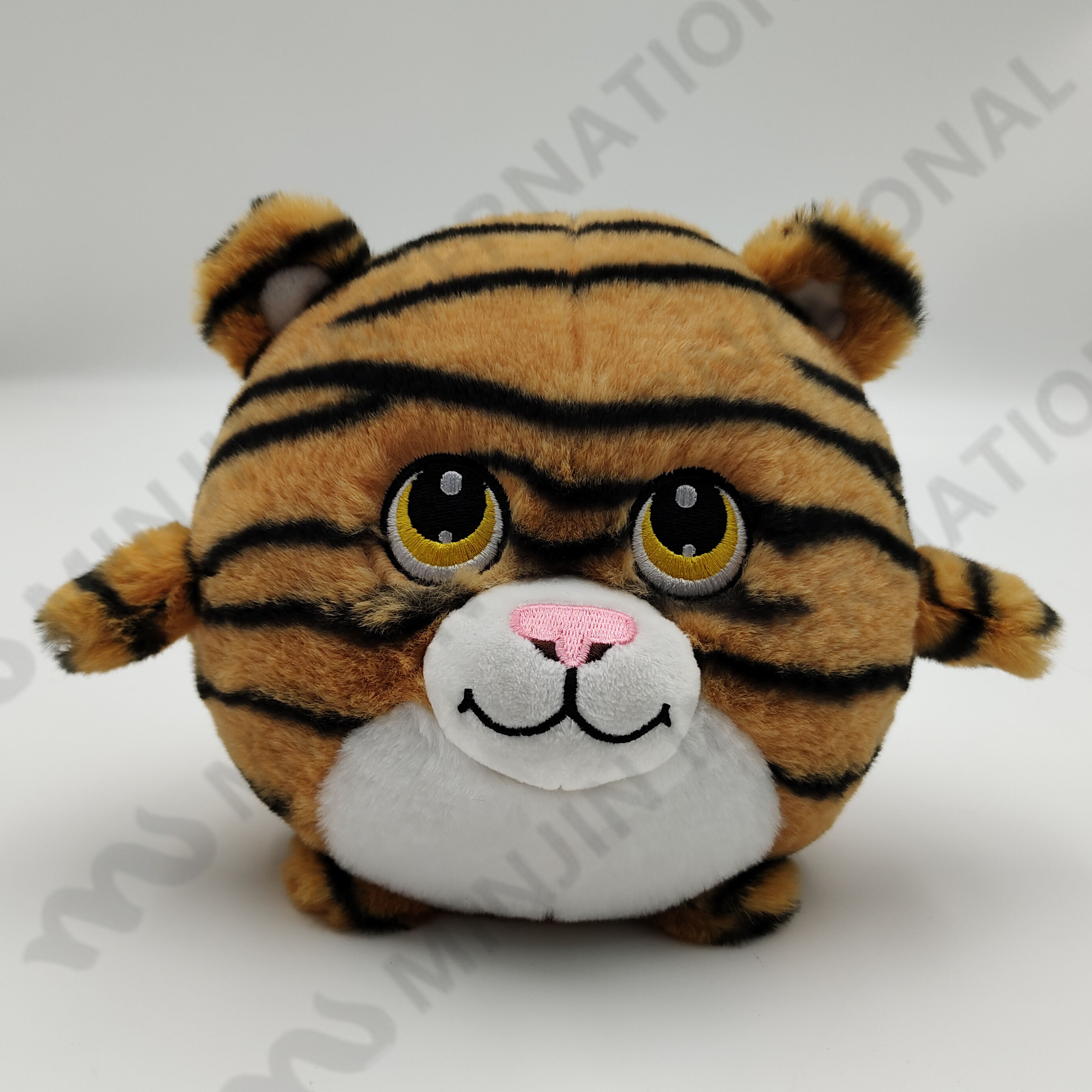 Custom fashion hot sale High quality soft stuffed plush toy cute round tiger