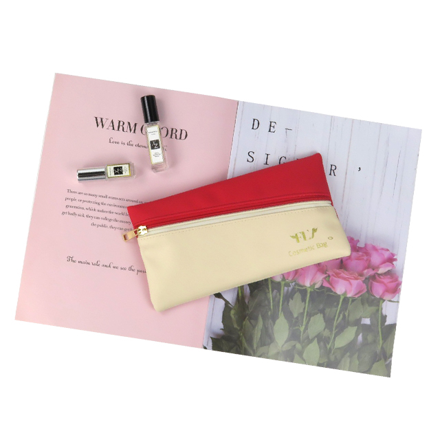Two Color PU Fashion cosmetic bag