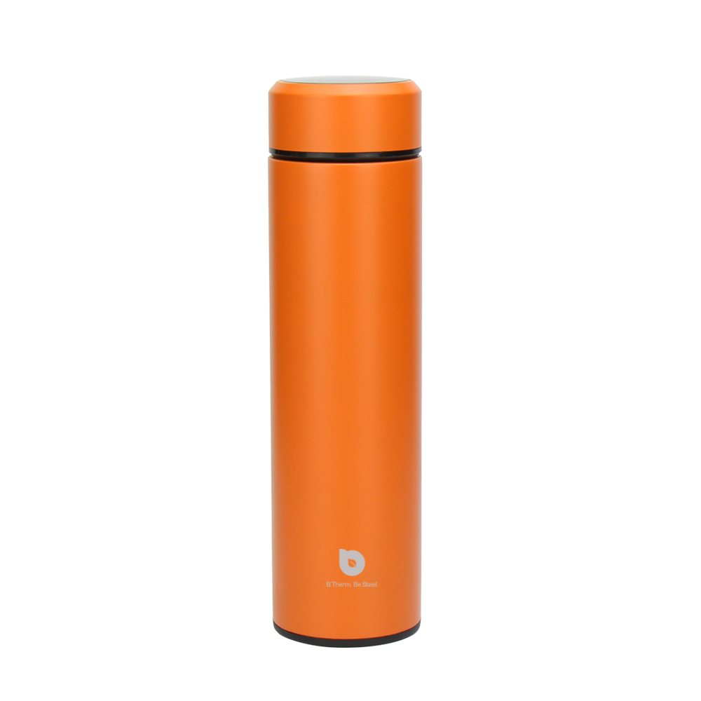 AAAAA Temperature Control Sensor Insulated Water Bottle Stainless Steel Vacuum Smart Water Bottle 450 ml 15 oz Orange