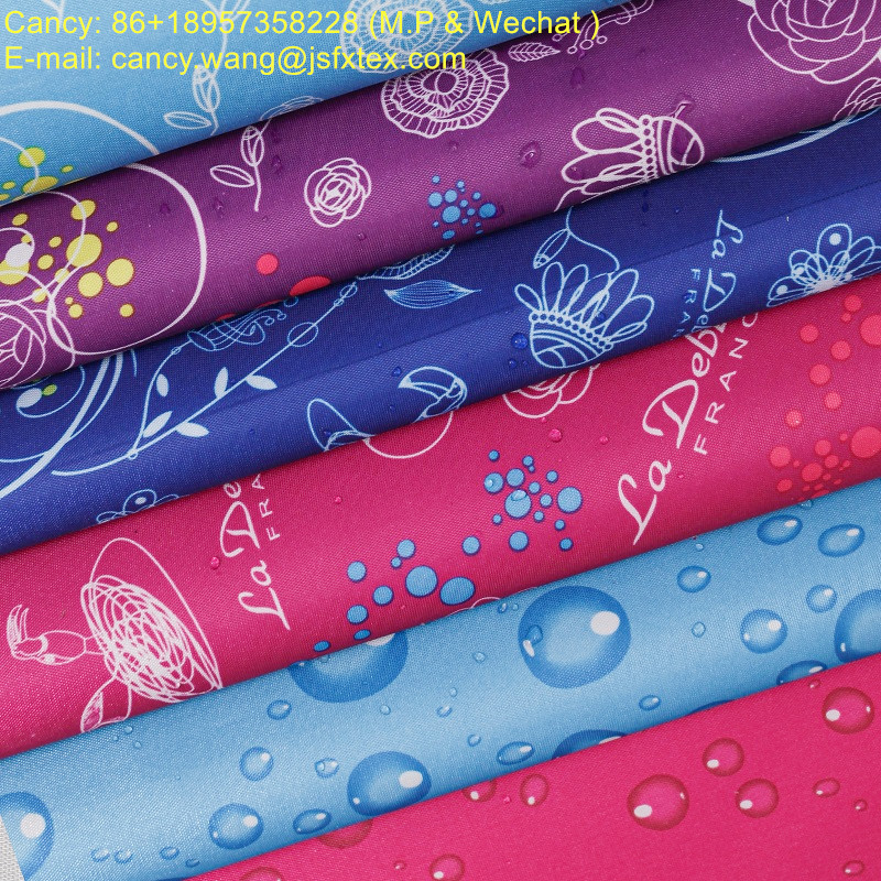 17*21 Oxford Fabric Prin+silver+wr Coated