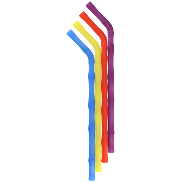 UT104 Silicone Bend Bamboo Straw