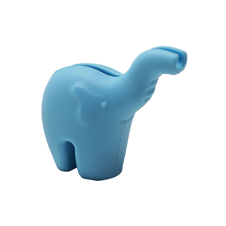 TT027 Silicone Straw with Elephant Holder