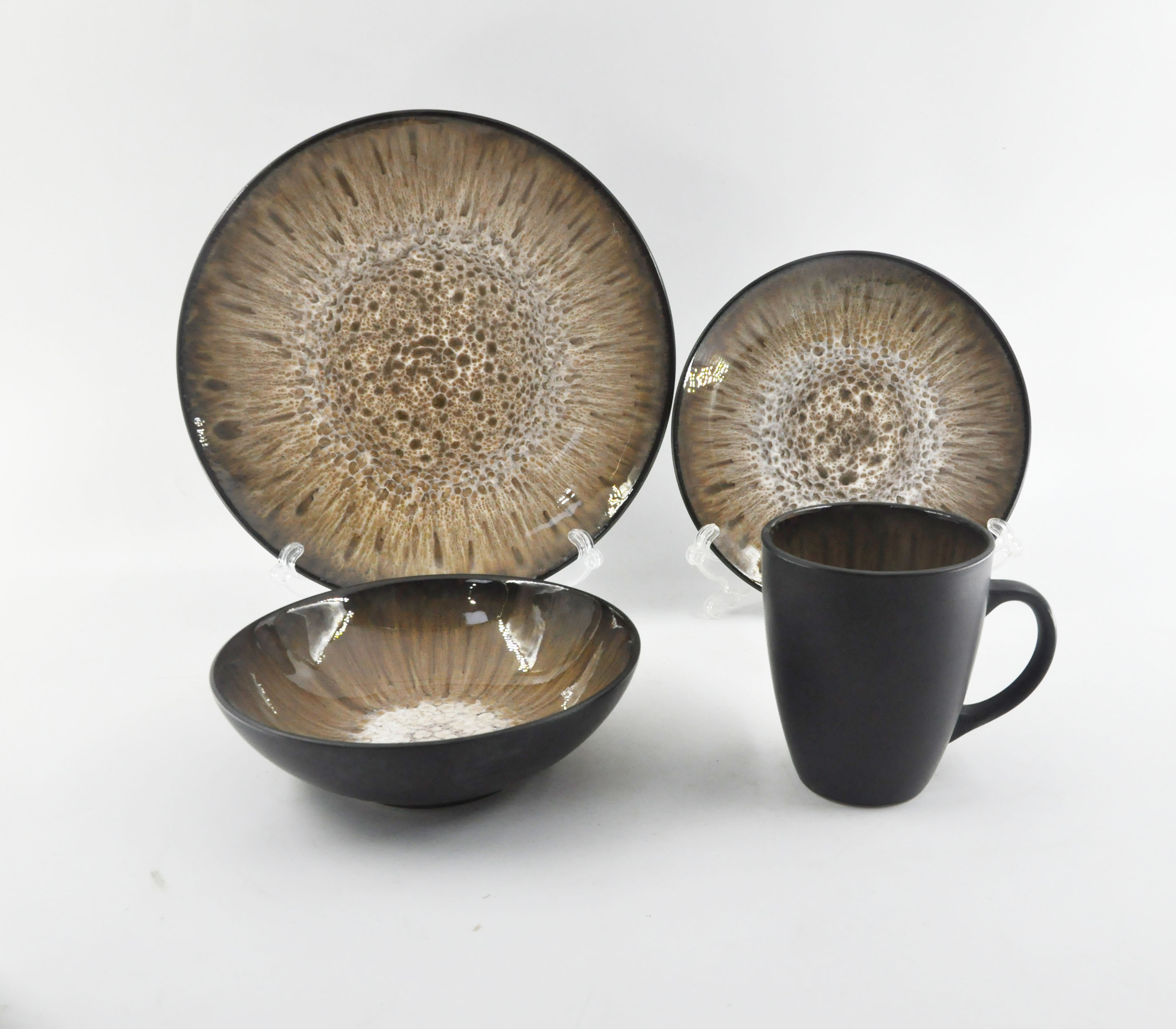 Tableware Reactive Glazing Stoneware Dinnerware Set