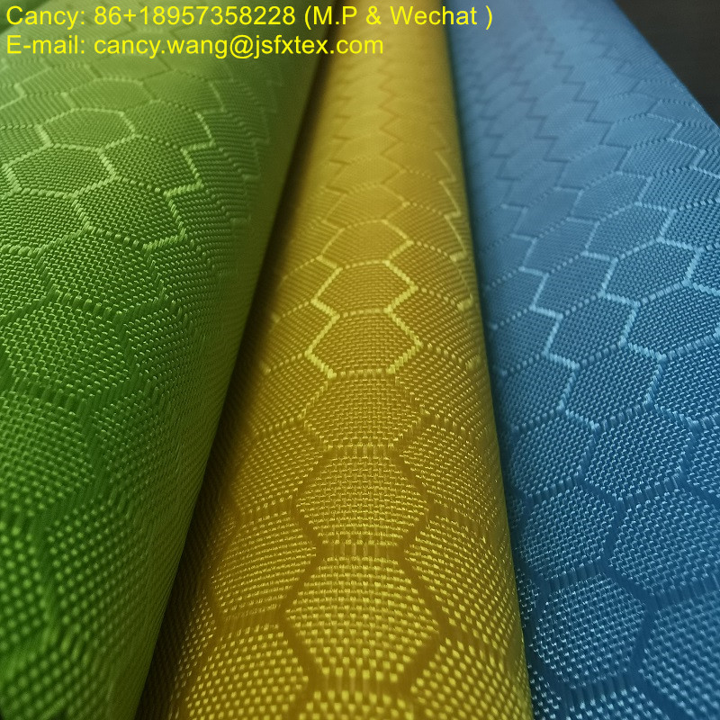 Football Jacquard Oxford Fabric Pa Coated