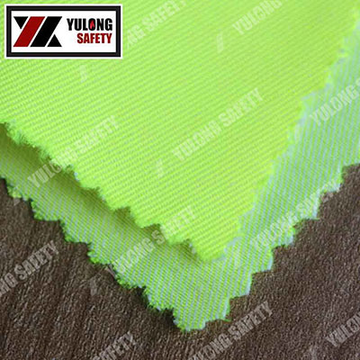 Cotton fluorescent flame retardant antistatic fabric