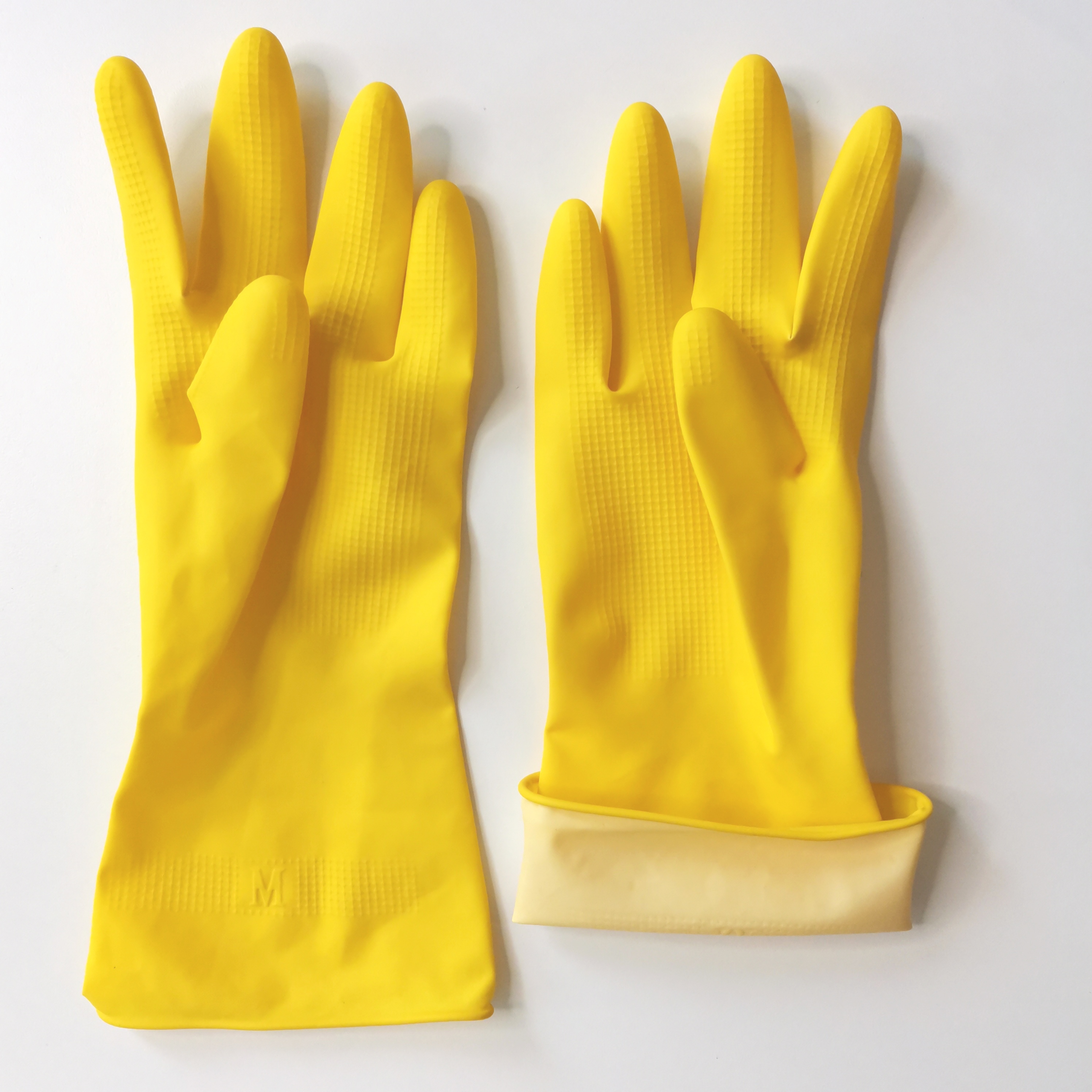 Xingli flocklined dish washing latex household gloves