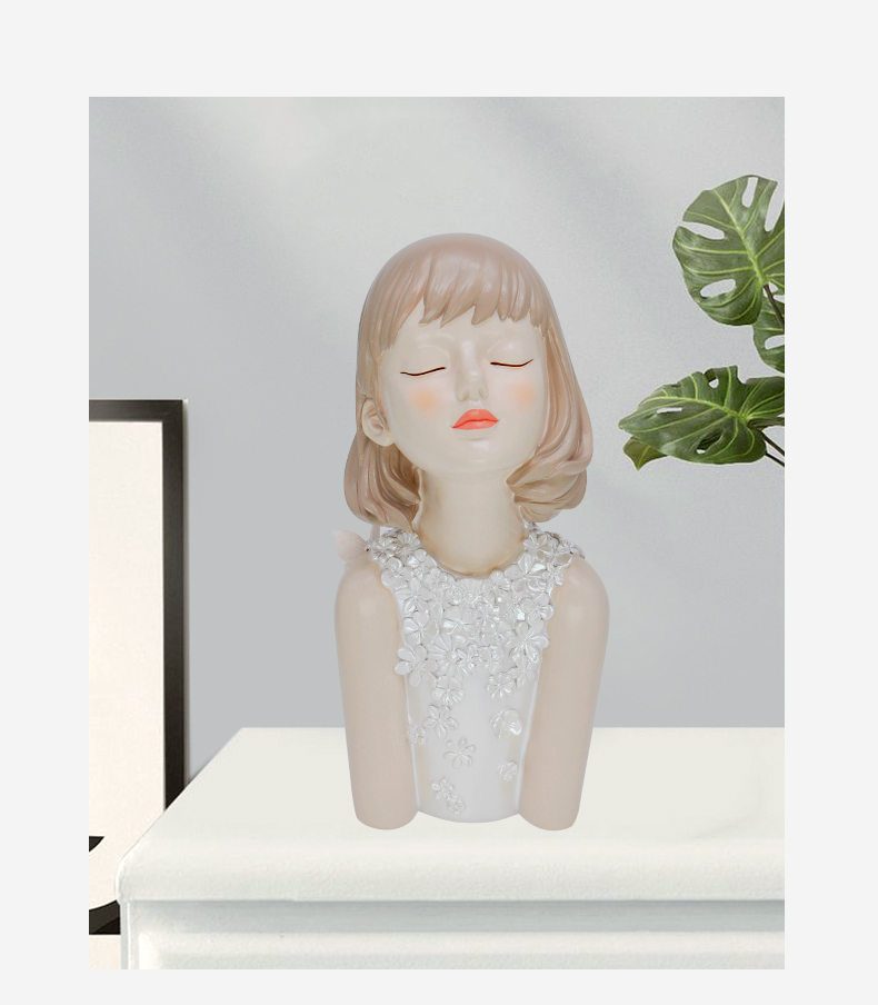 Modern Resin Butterfly flower Girl Figurine statue for Girl's Room or Home Decoration