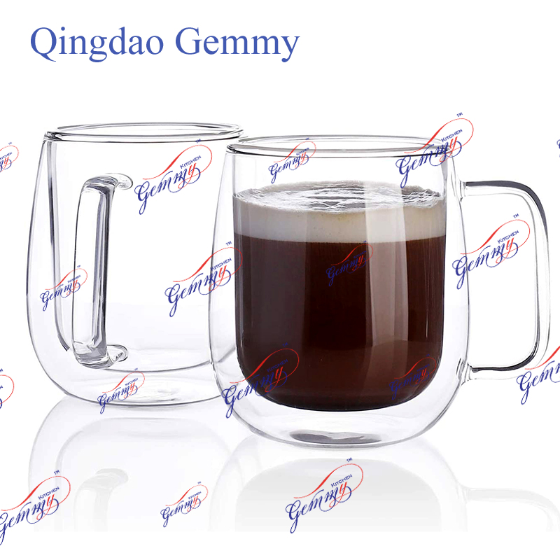 Double wall high borosilicate glass tumbler