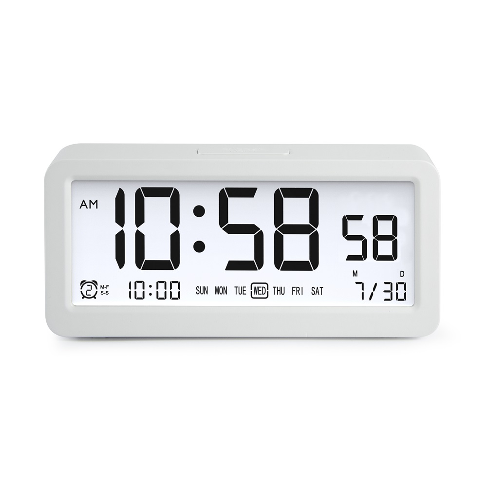 Special Design Easy Setting Large Display Big Digit Modern LCD Desk Table Digital Three Group Alarm Clock with Calendar