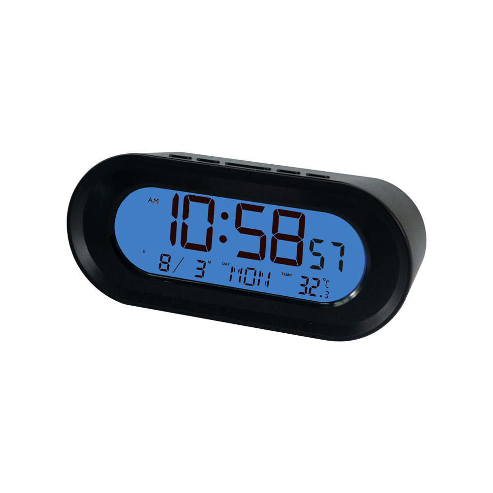 Digital LCD Display Bedside Alarm Clock with Snooze