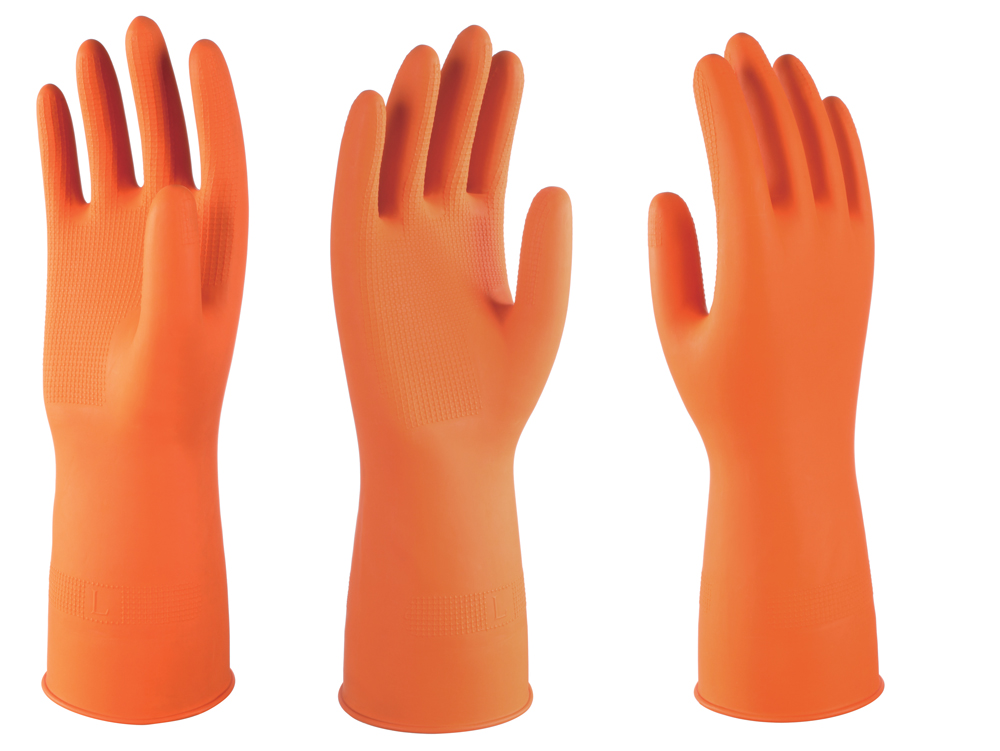 Xingli orange household latex gloves