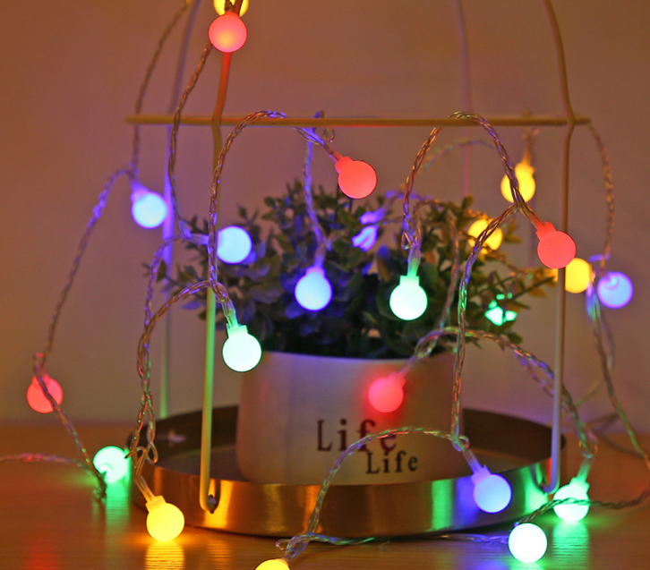 Matte ball wholesale LED all over the sky star lamp string romantic Christmas lamp string flashing light gift box ball lamp string