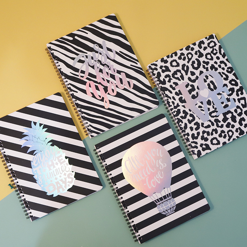 MIKIREI BX-4407 Hot sale Plain printing with hot stamping Series Spiral Notebook
