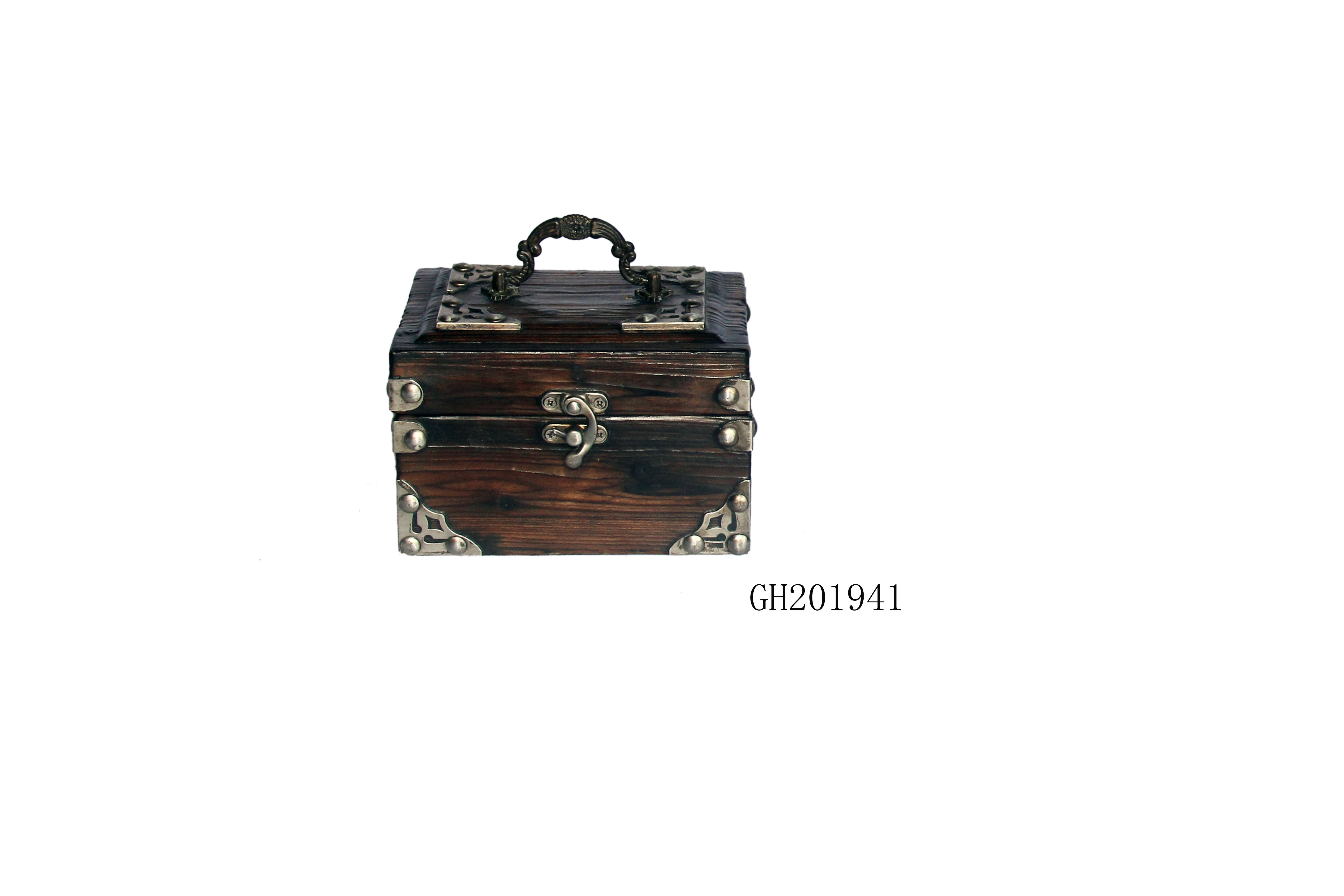 Wooden box-Handmade wooden treasure chest and gift package wooden box