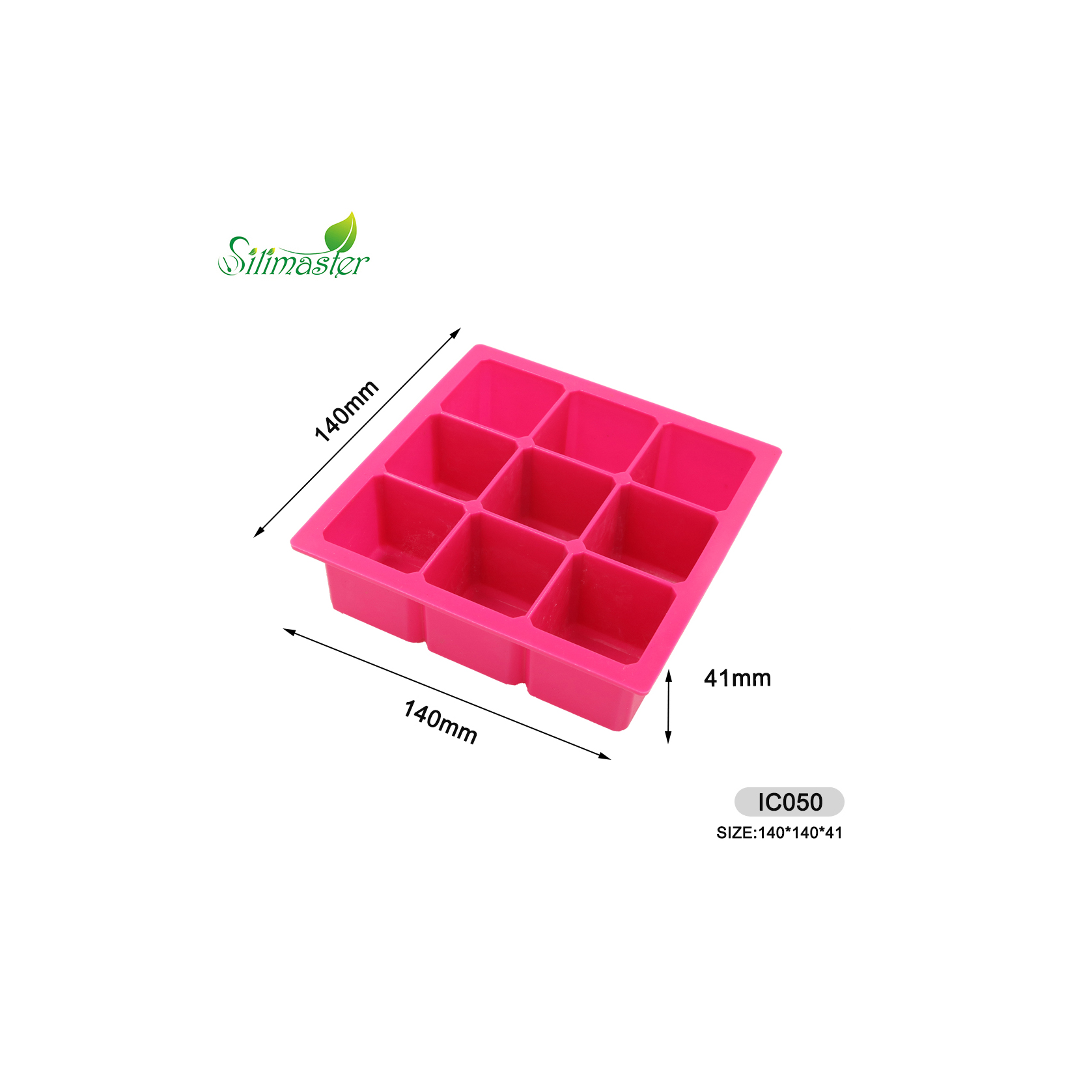 IC050 9 Cavity Ice Cube Tray