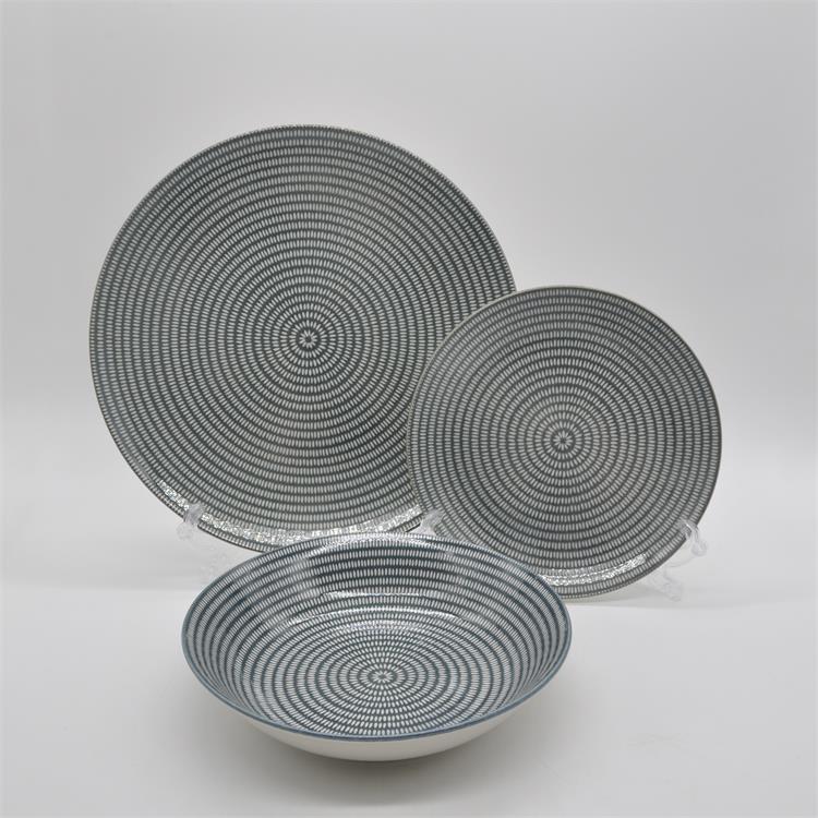 Luxury Home Crockery Salad Pad Printing Dinner Set Custom Wedding Plates Chinese Porcelain Ceramic Dinnerware Sets Tableware