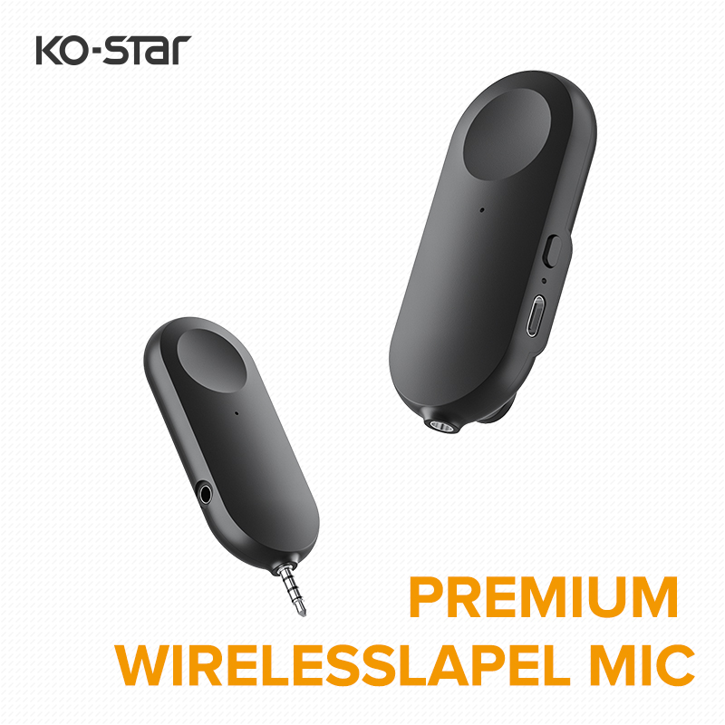 KO-STAR New Hi-Fi stereo Mini Ultra Portable premium wireless lapel microphone M-200