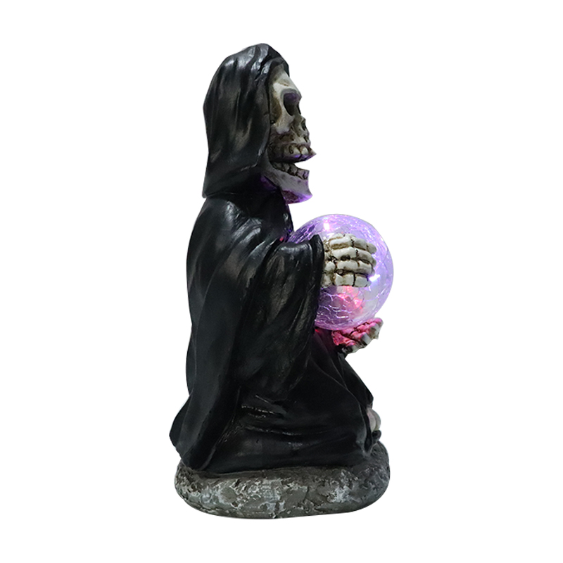 Resin art halloween costume the devil with a light globe Statue halloween decorations Home decoration statue garden