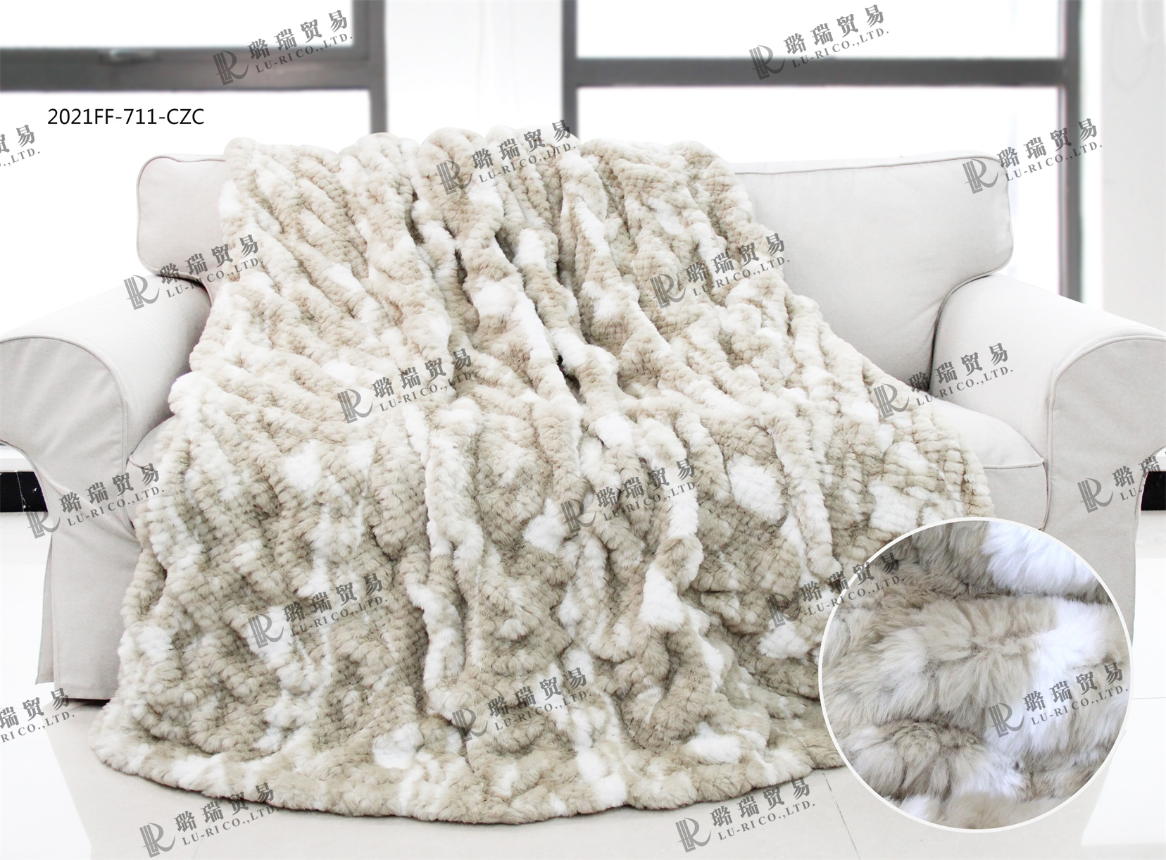 Rabbit Fur Throw