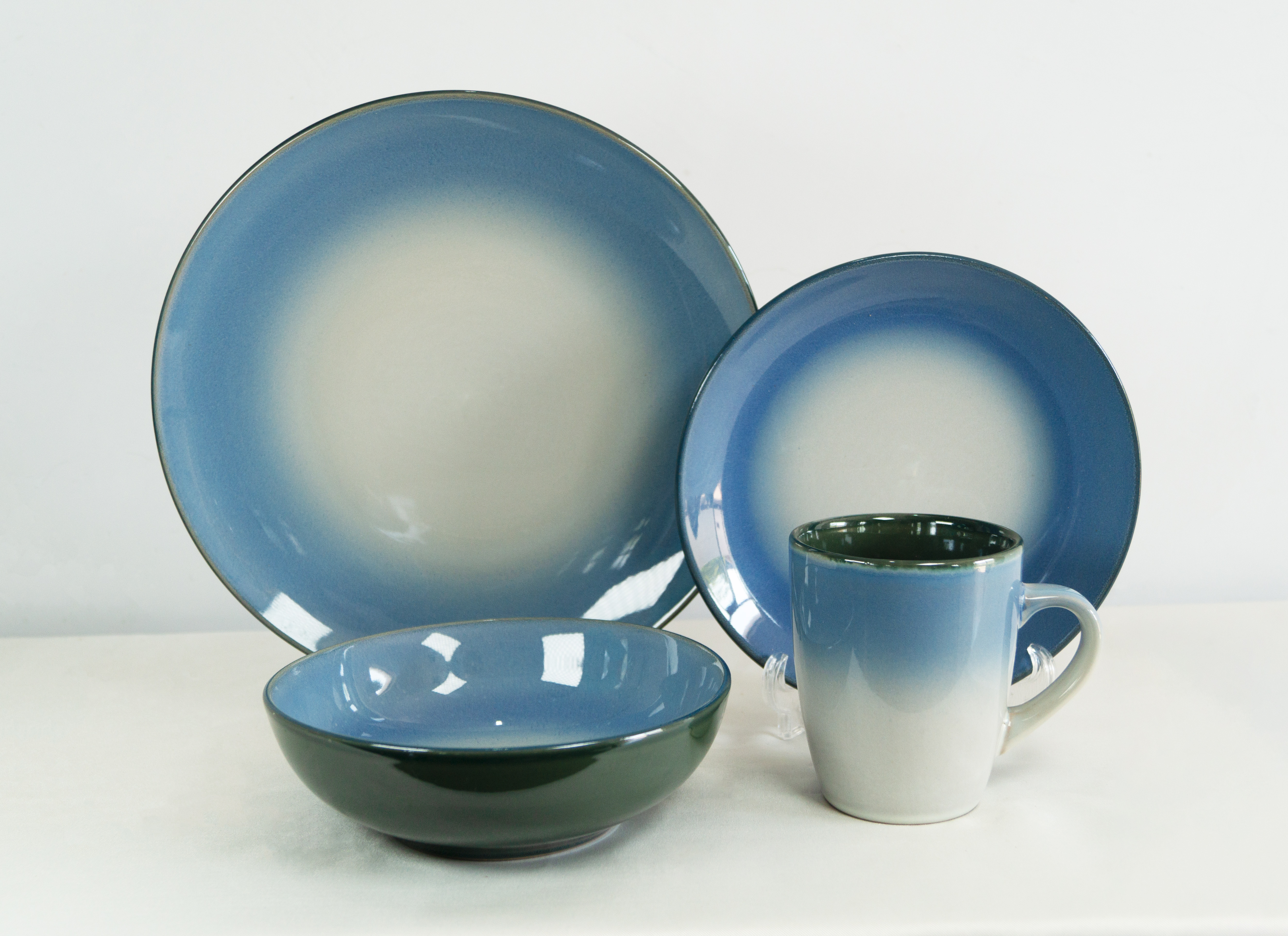 Stoneware reactive 16PCS dinnerset
