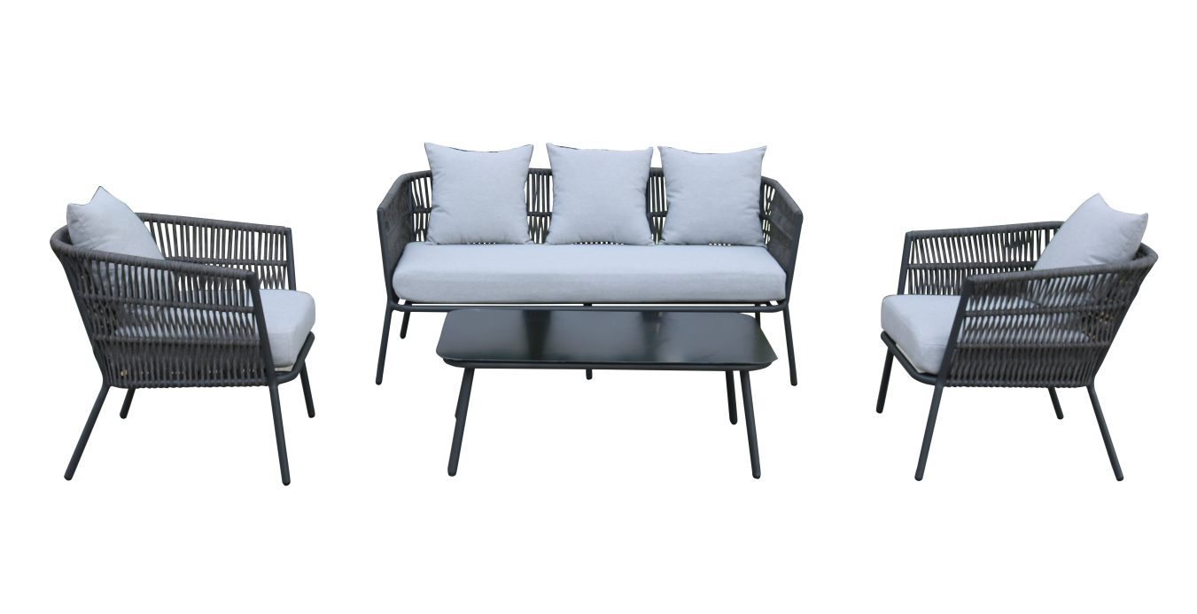 Modern Leisure Waterproof Garden Terrace Woven Rope Table and Chairs Patio Dining Outdoor sofa set