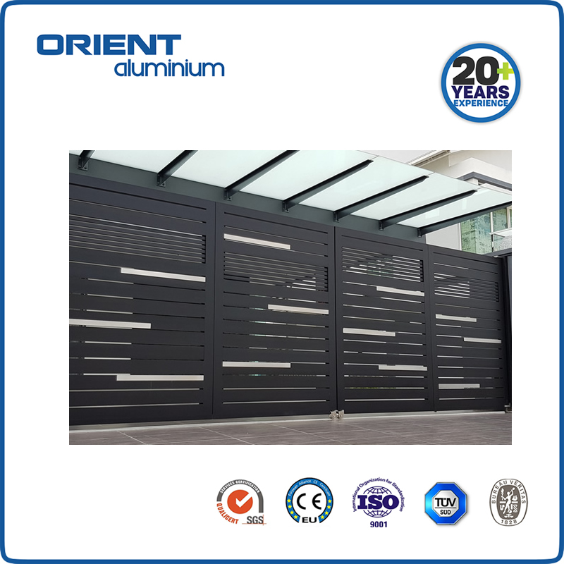 Aluminum automatic system sliding gate driveway gate