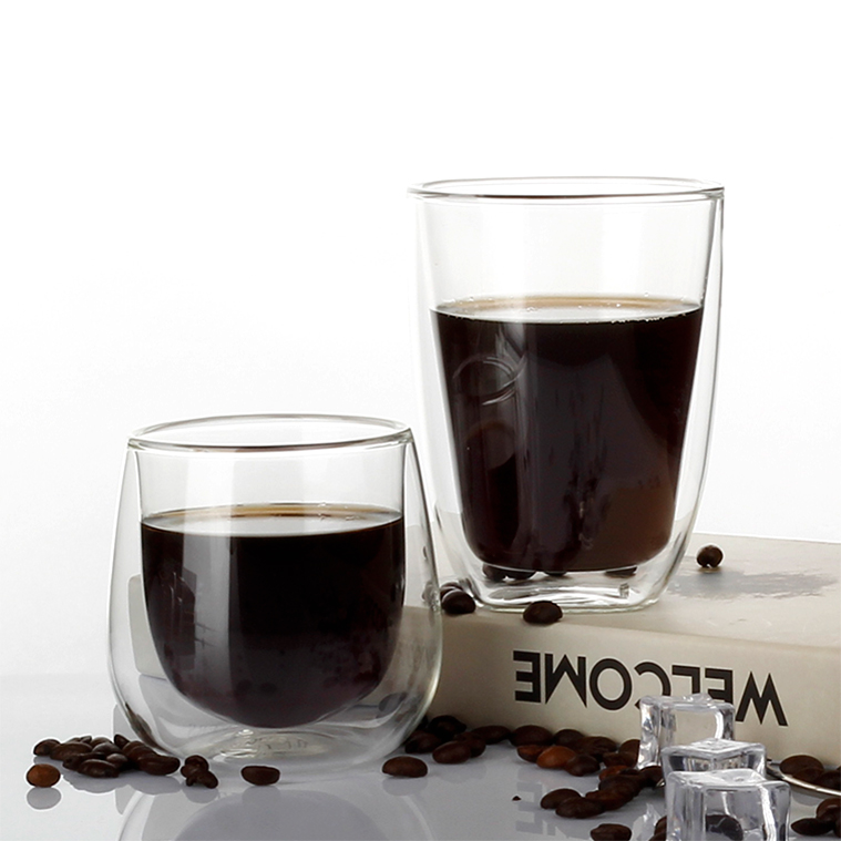'0.3L' Factory custom glass coffee cups drink mini cup without handle coffee cup