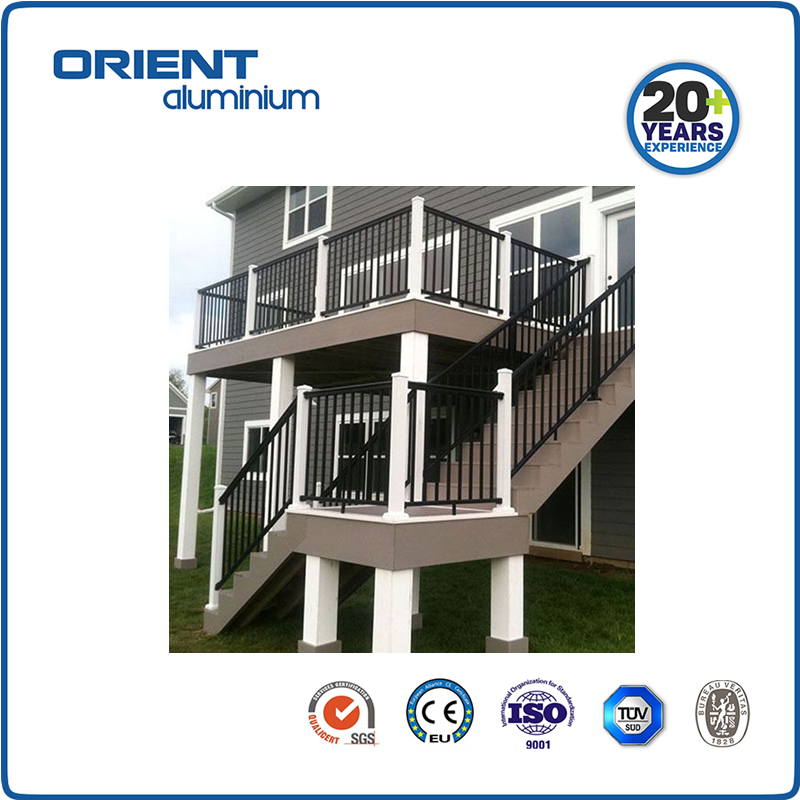 Balcony railings with aluminium black balustrade railing for Canada market