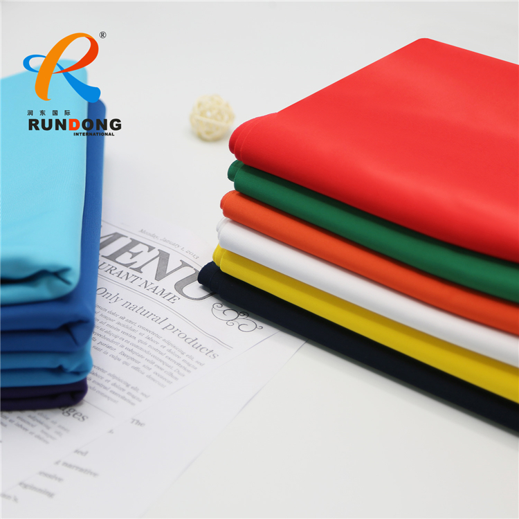 Shandong rundong textile wholesale 310gsm polyester and spandex fabric