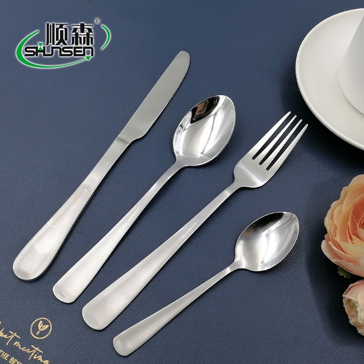 SS9087 Shunsen flatware 410 stainless steel flatware tableware set