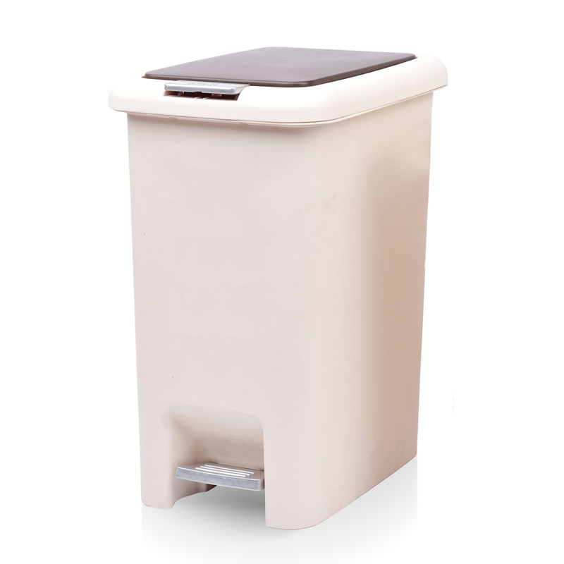 Pedal trash bin with double lids 20L