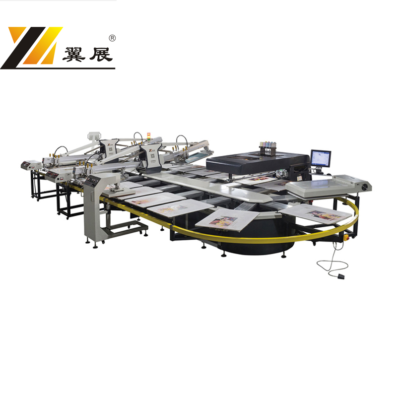 SPO+YZ Series Automatic Oval Screen Printing Machine With Digital Printer