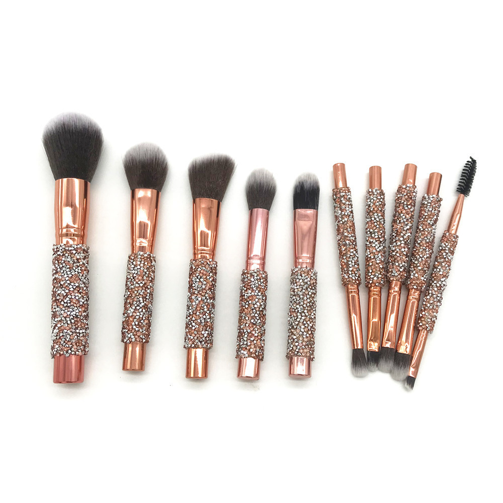 2021 High Quality Make Up Brush Holographic Makeup Brush Set With Bag