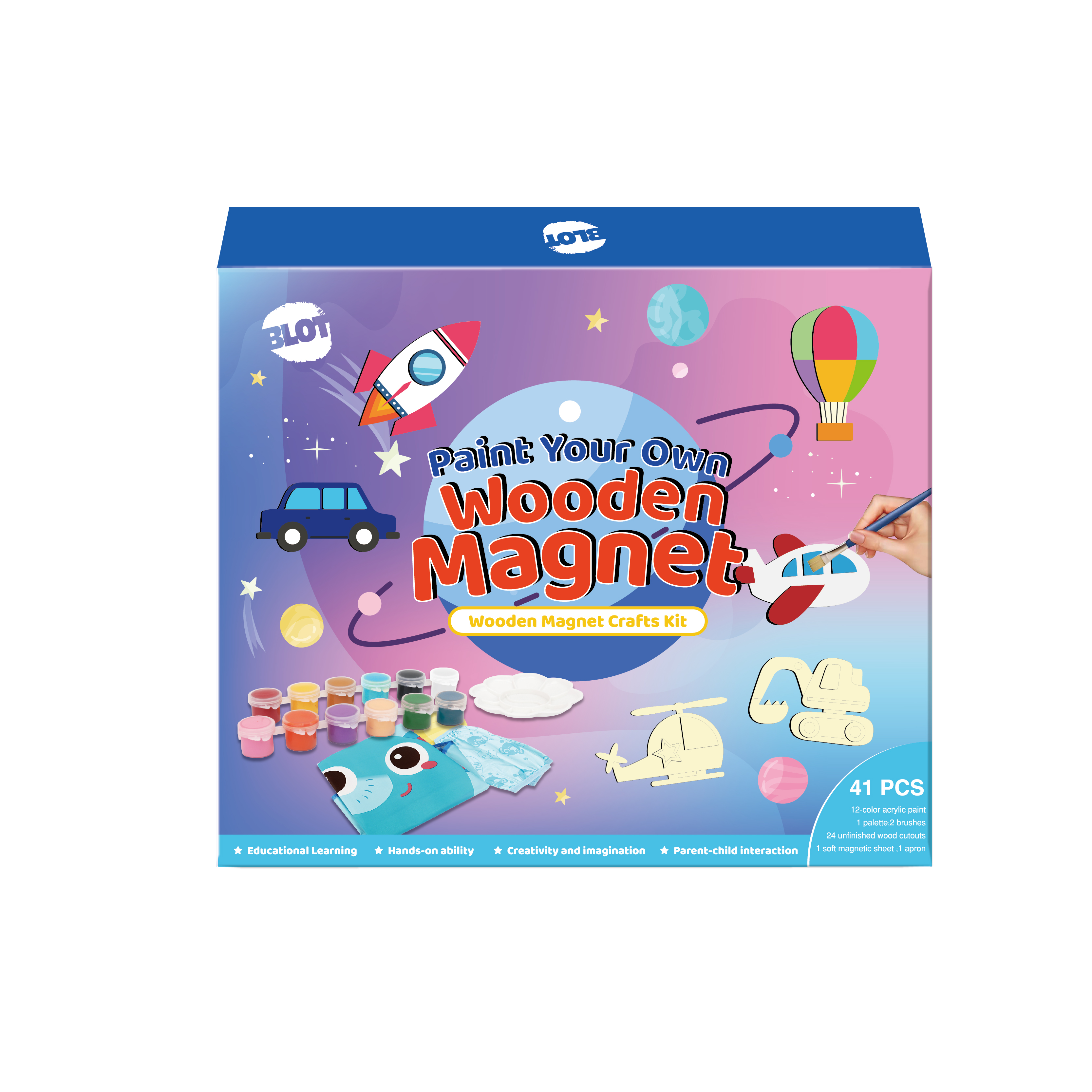 Paint Your Own Wooden Magnet