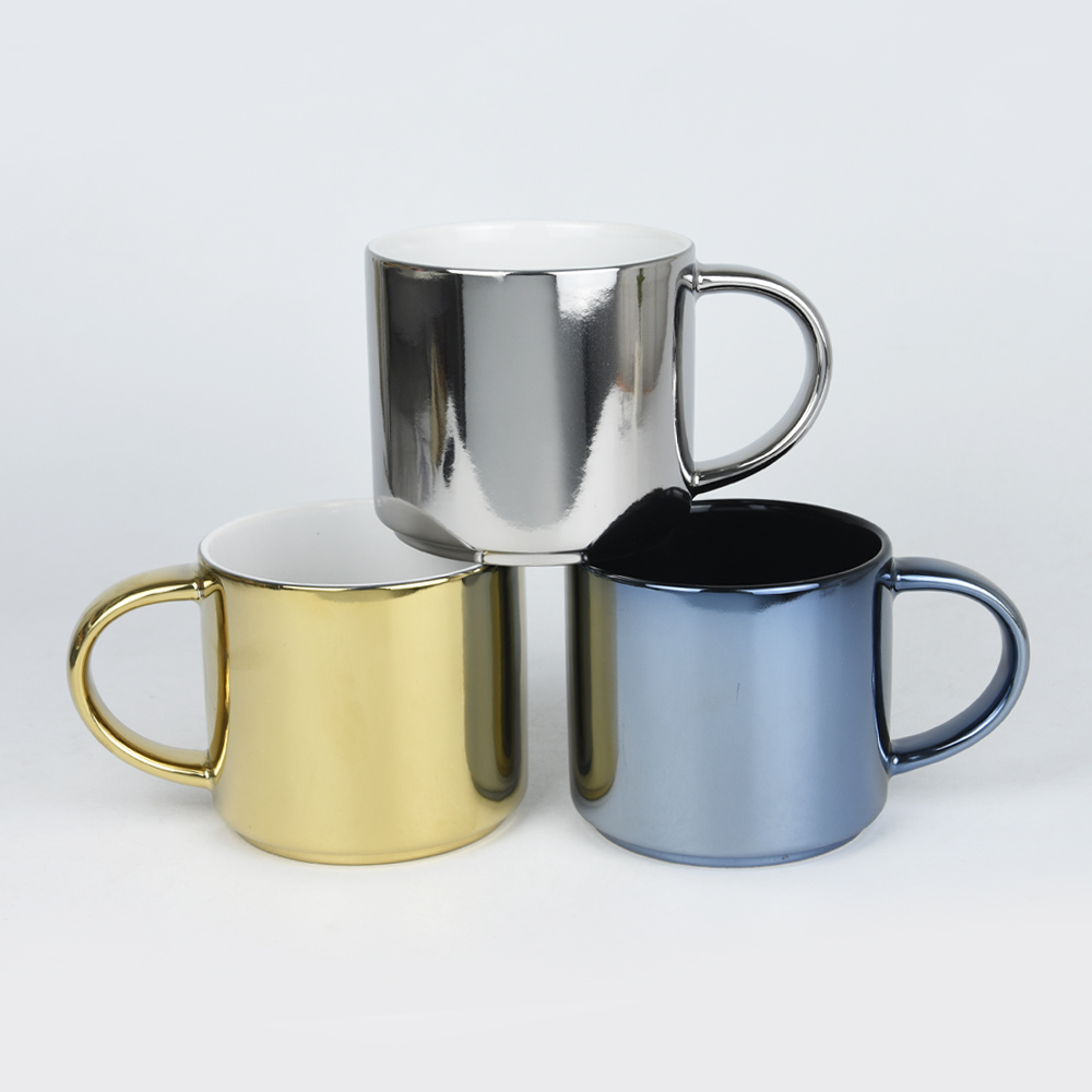 Ceramic mug with electroplating ceramic mug