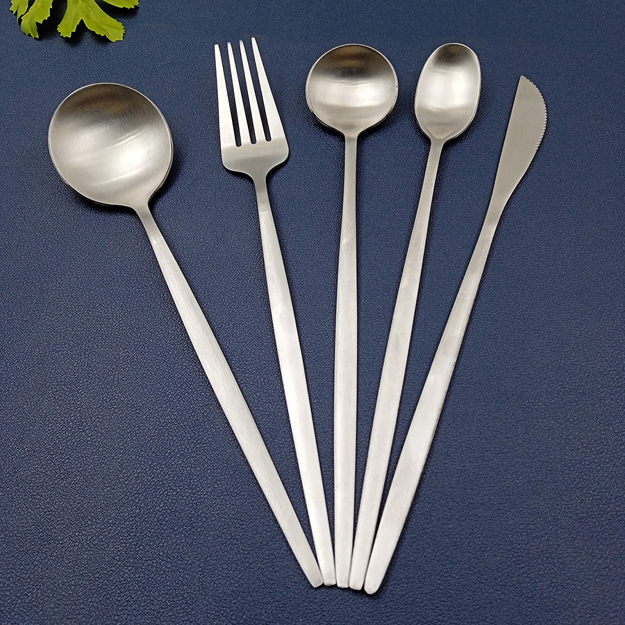 Stainless Steel Cutlery Flatware Matt silver for restaurants