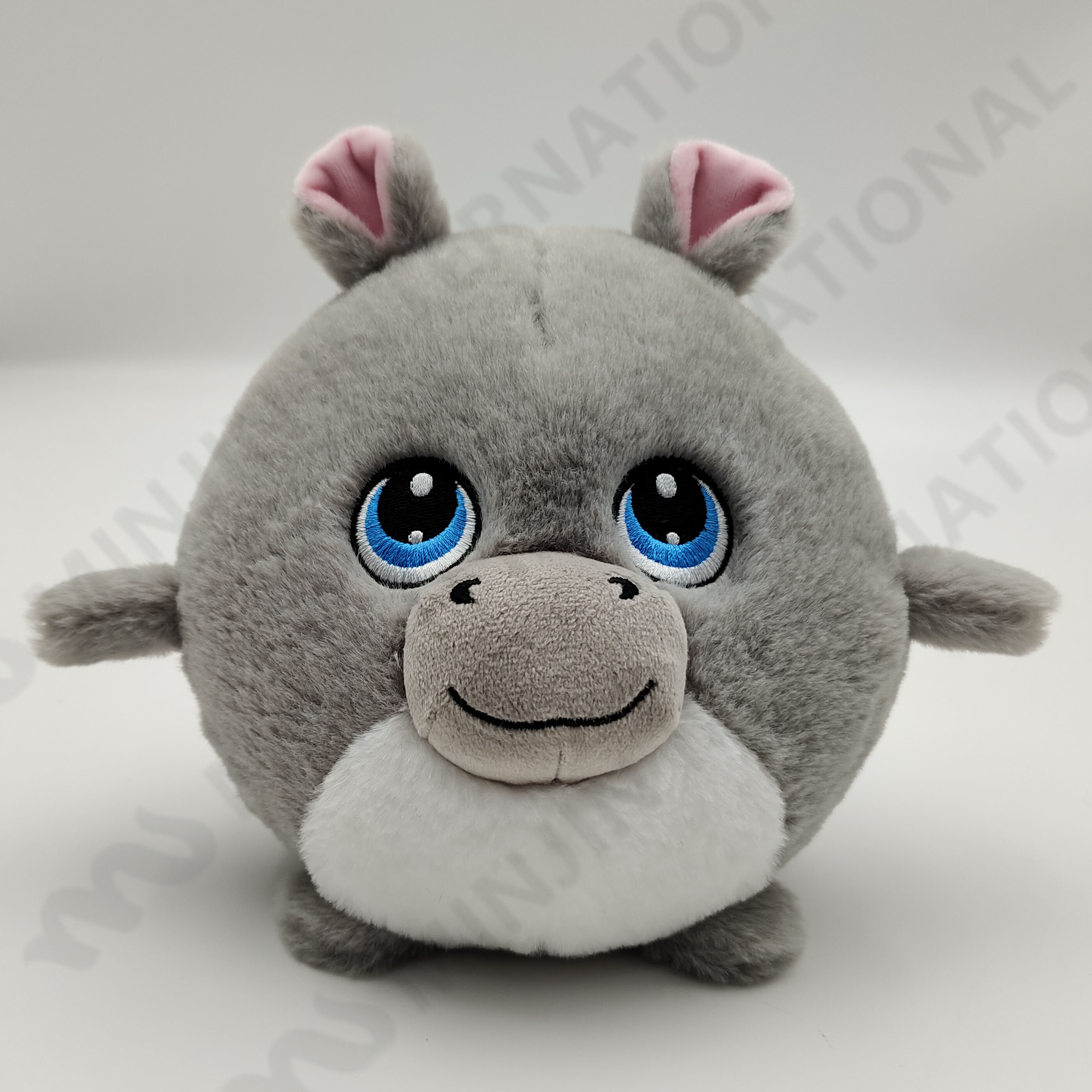 Custom fashion hot sale High quality soft stuffed plush toy cute round hippo