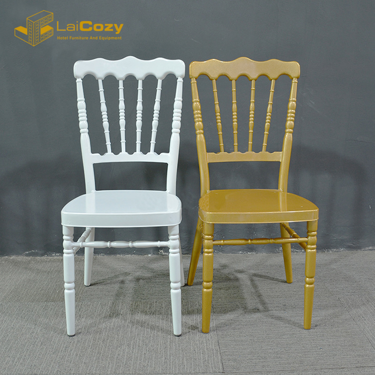Hot Style Elegant Event Furniture Iron Frame Cross Back Wedding Party Chairs Gold Chiavari Chair
