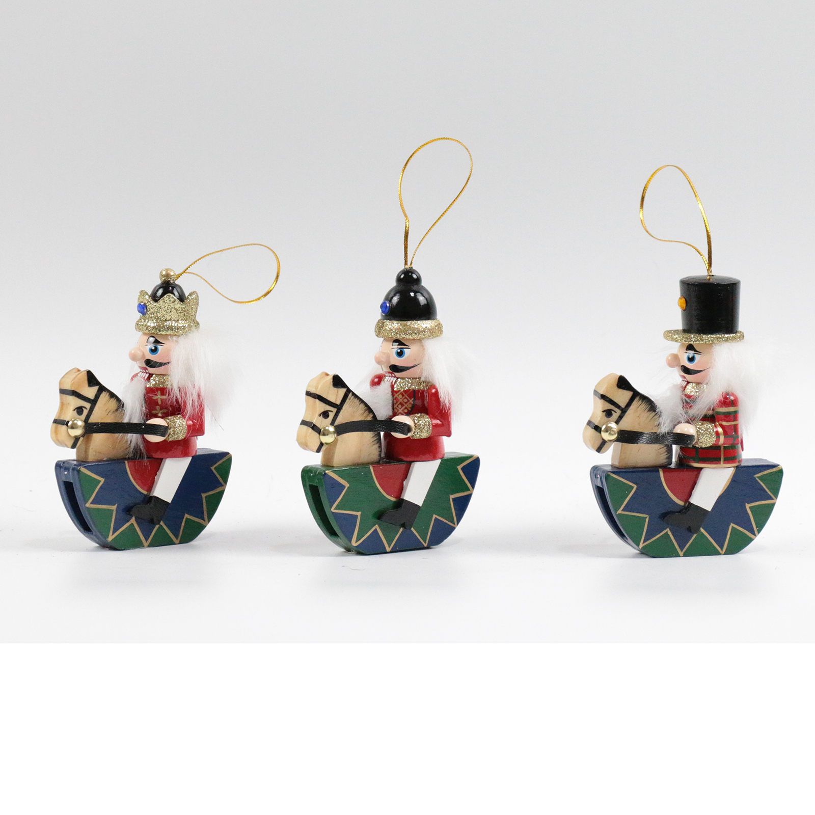 Wooden Pendant Christmas Dolls Nutcracker Colored Christmas Nutcracker Wooden Dolls Horse Nutcracker