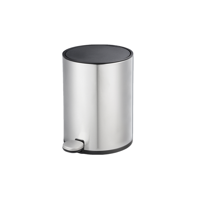3L round flat lid pedal bin