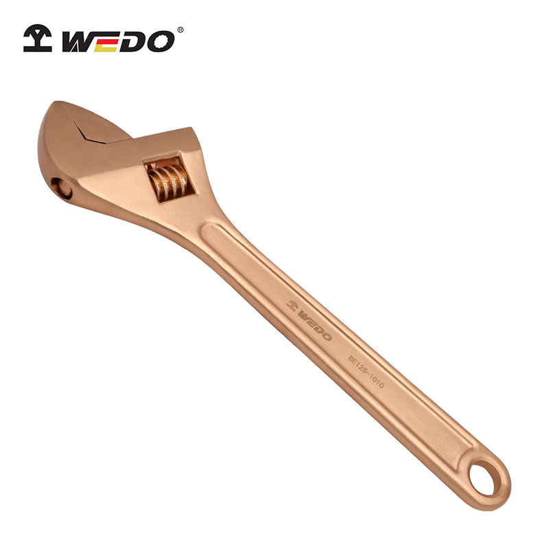 Non-sparking non-magnetic adjustable wrench