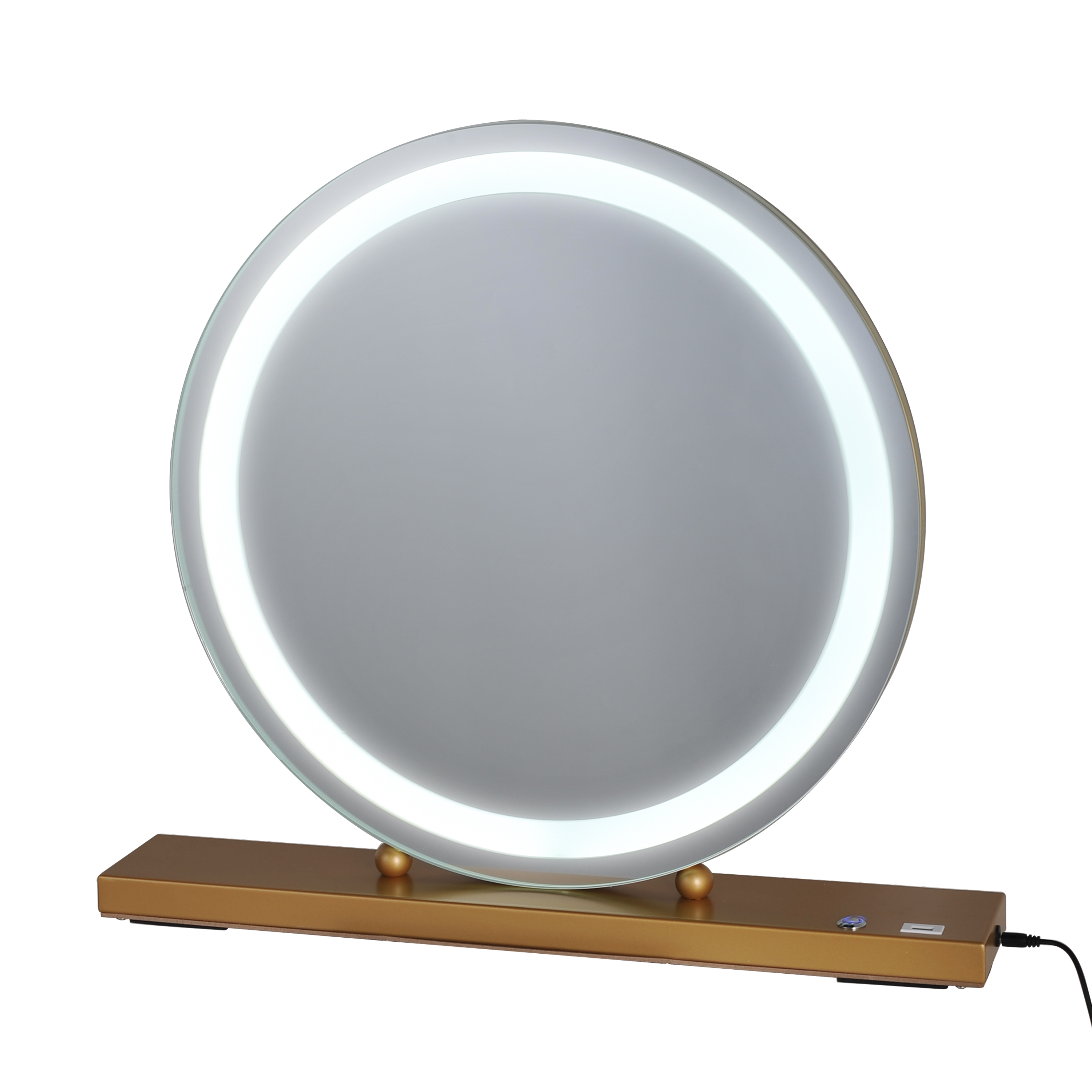 3 Lights Touch Dimmable USB Phone Charging LED Table Makeup Mirror
