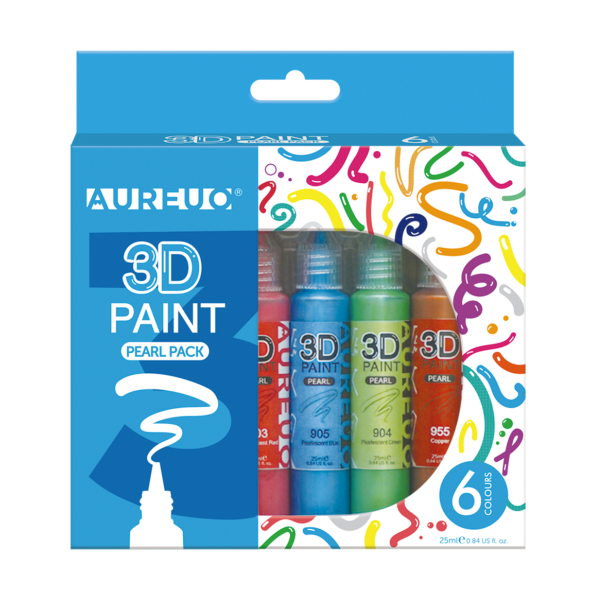 AUREUO 3D Acrylic Set of 6*25ml Pearl