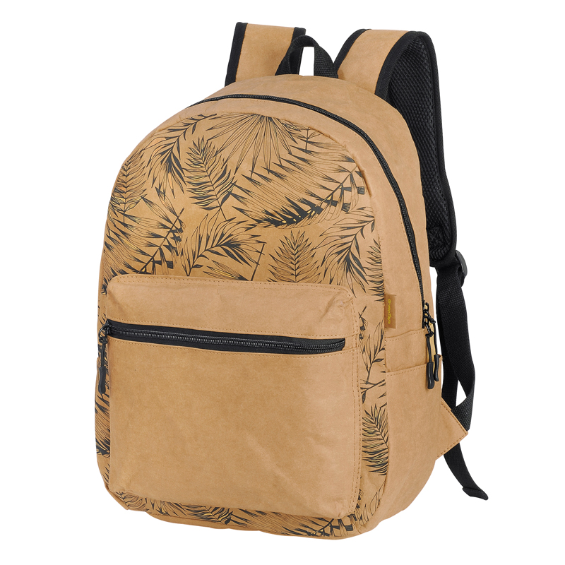 washable kraft paper printed backpack
